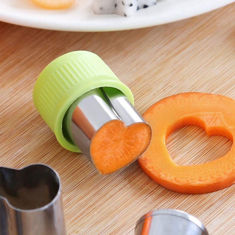 IELEK 14 Pcs Fruit Vegetable Cookie Cutters Shapes Sets Stainless Steel Food Mini Pie Cookie Stamps Mold for Kids Baking,Bento Box and Decorating Tools - Image 2